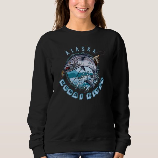 Sweatshirt Kenai River Alaska Alaskan Voyage de pêche Saumon (Devant)
