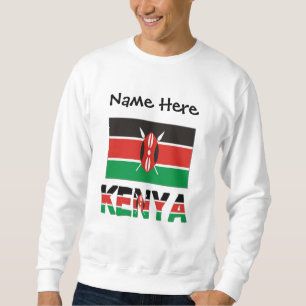 Sweatshirt Kenya Drapeau kenyan Nom personnalisé
