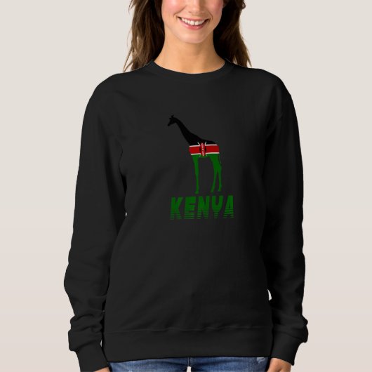 Sweatshirt Kenya Giraffe Flag Kenya (Devant)