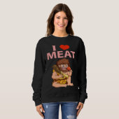Sweatshirt Keto Diet Design I Love Meat (Devant entier)
