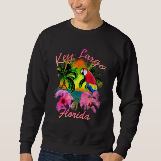 Sweatshirt Key Largo Florida Keys Tropical Beach Sunset Islan (Devant)