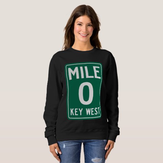 Sweatshirt Key West Mile 0, Floride États-Unis (Devant entier)