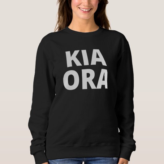 Sweatshirt Kia Ora New Zealand Maori (Devant)