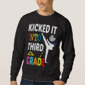 Sweatshirt Kicked into 3rd Grade Karate Back To School (Devant)