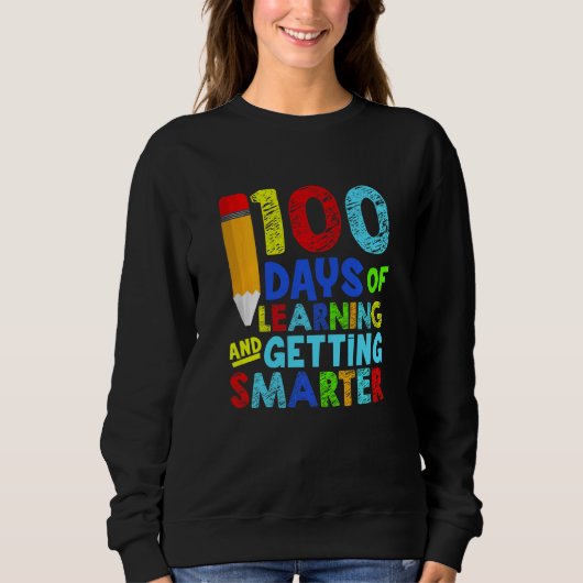 Sweatshirt Kids 100 Days Of School 100 Days Of Learning And G (Devant)