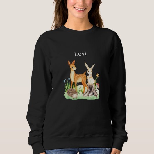 Sweatshirt Kids Animal deer rabbit hedgehog Levi Premium (Devant)