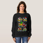 Sweatshirt Kids Construction Vehicle Christmas Crane Truck Sa (Devant entier)