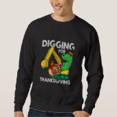Sweatshirt Kids Digging For Thanksgiving Day Cool Dinosaur Re (Devant)