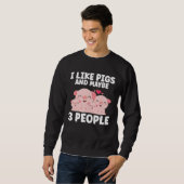 Sweatshirt Kids I Like Pigs And Maybe 3 People (Devant entier)