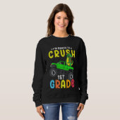 Sweatshirt Kids I'm Ready To Crush 1st Grade Dino Monster Tru (Devant entier)