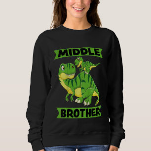 Sweatshirt Kids Middle Brother 2023 Dinosaur Rex pour enfants