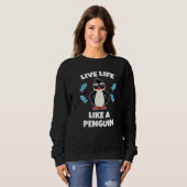 Sweatshirt Kids Penguin Live Life Like a Penguin (Devant entier)