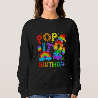 Sweatshirt Kids Pop It 2nd Birthday 2 Year PopParty for