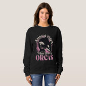 Sweatshirt Killer Whale  Ocean Animal  Girls Women Orca Long  (Devant entier)