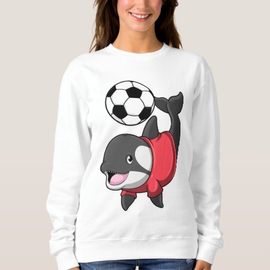 Sweatshirt Killerwhale comme joueur de football avec Soccer (Devant)