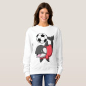 Sweatshirt Killerwhale comme joueur de football avec Soccer (Devant entier)