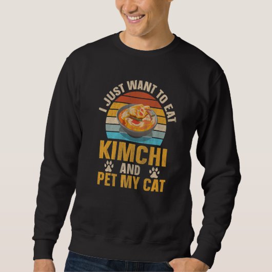 Sweatshirt Kimchi Cat Owner South Korean Food (Devant)