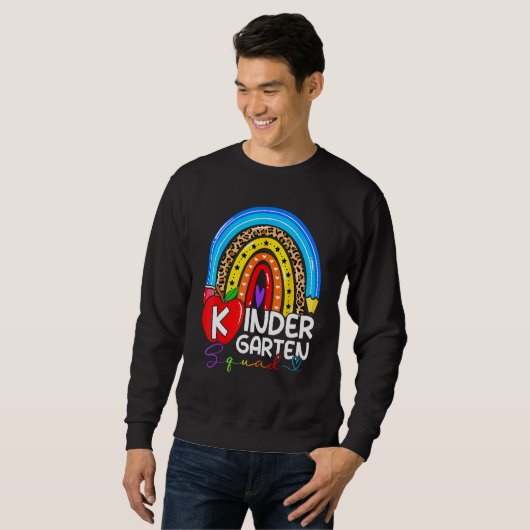 Sweatshirt Kindergarten Boho Rainbow Teacher Team Kinder Squa (Devant entier)