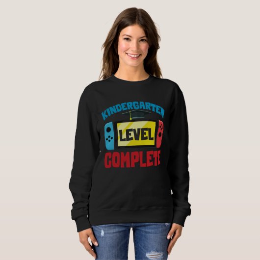 Sweatshirt Kindergarten Graduation Level Complete Graduated K (Devant entier)