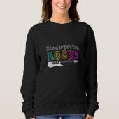 Sweatshirt Kindergarten Rocks With Guitar Back To School Stud (Devant)