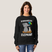 Sweatshirt Kindness elephant Unity Day  Orange Anti Bullying (Devant entier)