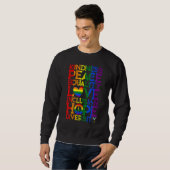 Sweatshirt Kindness Peace Equality Inclusion Diversity Human  (Devant entier)