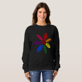 Sweatshirt Kindness Peace Equality Love Inclusion Hope Divers (Devant entier)