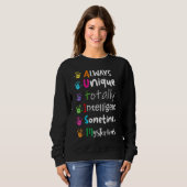 Sweatshirt Kindness Toujours Unique Totalement Sensibilisatio (Devant entier)