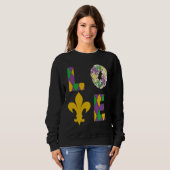 Sweatshirt King Cake Love Mardi Gras Parade Shenanigans Carni (Devant entier)