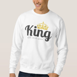 Sweatshirt King couronne anniversaire cadeau mari personnalis