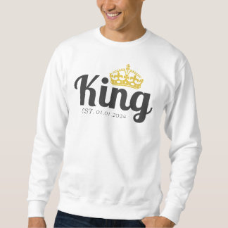 Sweatshirt King couronne anniversaire cadeau mari personnalis