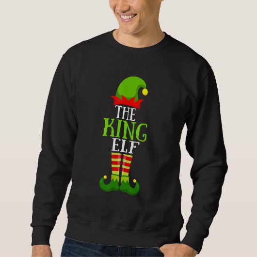 Sweatshirt King Elf Matching Family Group Christmas Party Paj (Devant)