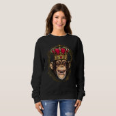 Sweatshirt King Queen Monkey Princess Animal Primate Monkey (Devant entier)