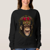 Sweatshirt King Queen Monkey Princess Animal Primate Monkey (Devant)