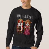 Sweatshirt King with Queen with Crown on the Throne (Devant)