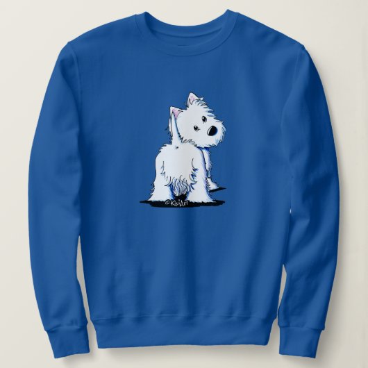 Sweatshirt KiniArt Fluffybutt Westie (Design devant)