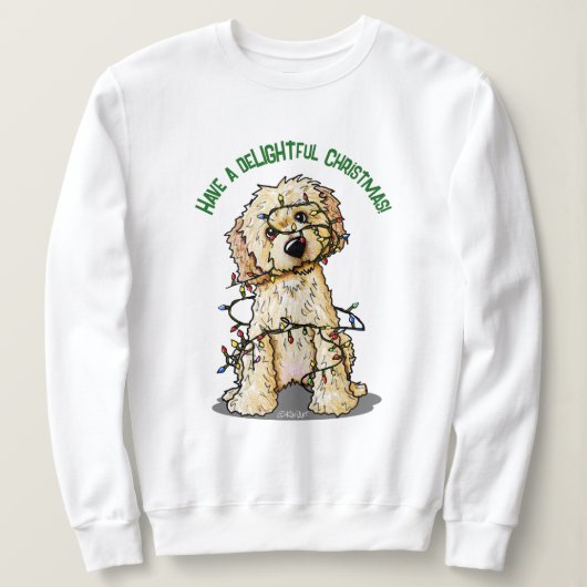 Sweatshirt KiniArt Goldendoodle délicieux Noël (Design devant)