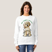 Sweatshirt KiniArt Goldendoodle délicieux Noël (Devant entier)