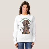 Sweatshirt KiniArt Goldendoodle délicieux Noël (Devant entier)