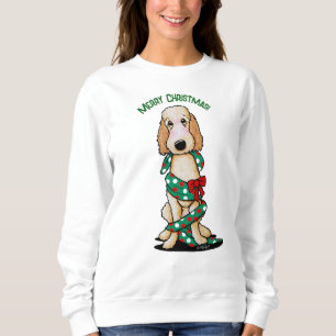 Sweatshirt KiniArt Goldendoodle rasé Noël