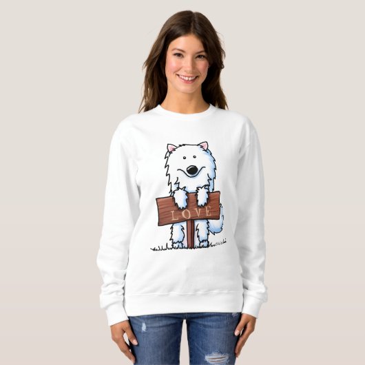 Sweatshirt KiniArt Samoyed (Devant entier)