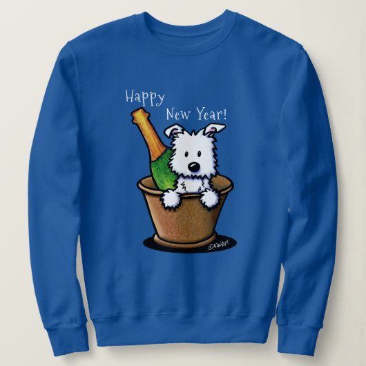 Sweatshirt KiniArt Westie Bonne année (Design devant)