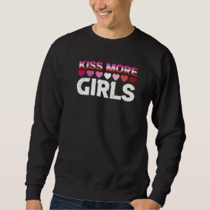 Sweatshirt Kiss More Girls Lgbt Lesbian Bi Pride Femmes