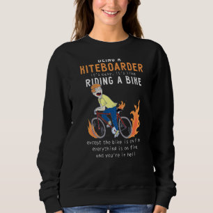Sweatshirt Kiteboarder Comme équitation Vélo Cycliste Drôle