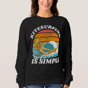 Sweatshirt Kitesurf Kiteboarder Retro Kitesurfer Girl Sayi