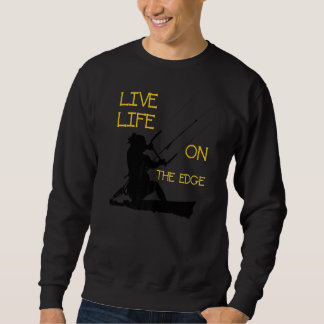 Sweatshirt Kitesurfer En Vague Vivante Sur Le Bord Bla