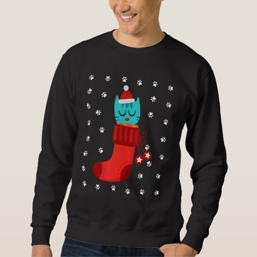 Sweatshirt Kitten En Humour De Coq Vilain Chat Paws Neige (Devant)
