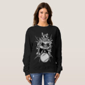 Sweatshirt Kitten Kitty Cat Drummer Wearing Sunglasses Playin (Devant entier)
