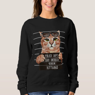 Sweatshirt Kitty Bad Prisonnier Chat graphique humoristique