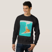Sweatshirt Kitty Cat Surfing Pizza (Devant entier)